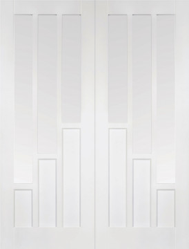 Image of White COVENTRY Glazed Pair Primed