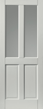 Image of Colonial 4 Panel Glazed Extreme Prefinished White Door