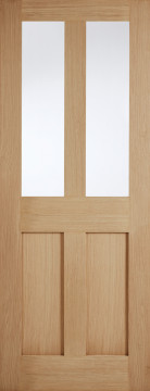 Image of LONDON Glazed Unfinished Oak Interior Door