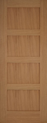 Contemporary 4 Shaker Oak FD30 Door image