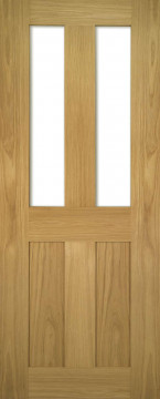 Image of Eton Shaker Clear Glazed Oak Interior Door