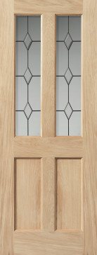Image of Churnet Glazed Leaded Oak Interior Door