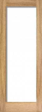 Image of PATTERN 10 Frosted GLAZED Unfinished Oak Door