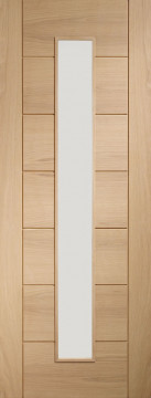 Image of Palermo 1 Glazed Oak FD30 Door