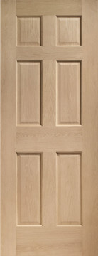 Image of Colonial 6 Panel Oak Interior Door