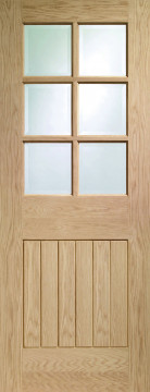 Image of Suffolk 6 Glazed Oak Interior Door