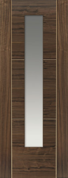 Image of MIstral Glazed Grooved Walnut Door
